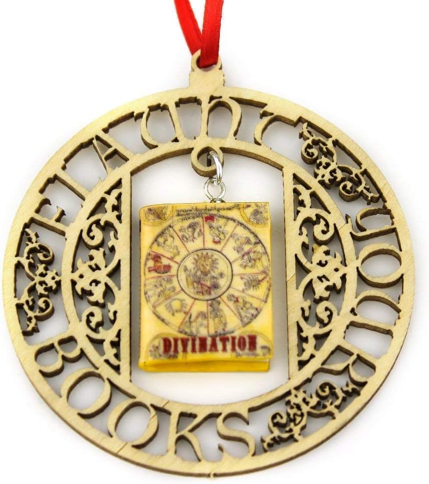 Divination School of Magic Clay Mini Book Framed Ornament Home Wall Decoration Favor Trim Adornment