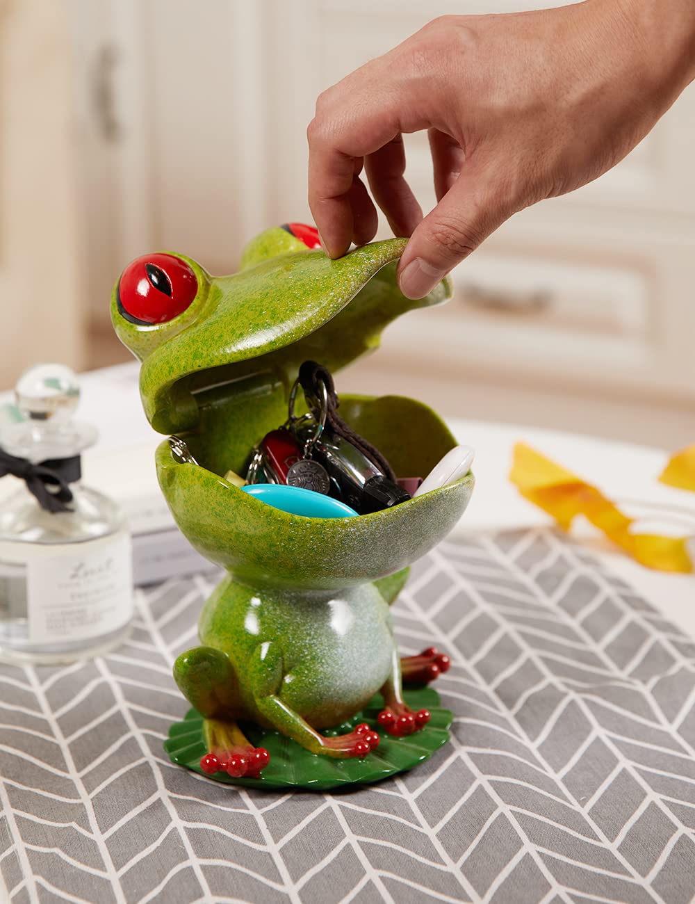 aufbewahrung frosch NENBOLEC Skulptur Statue Snackschale Modern Deko 20cm saison|24H Eisen Regenschirm Lagerung Gestell Farbe:Neongrün