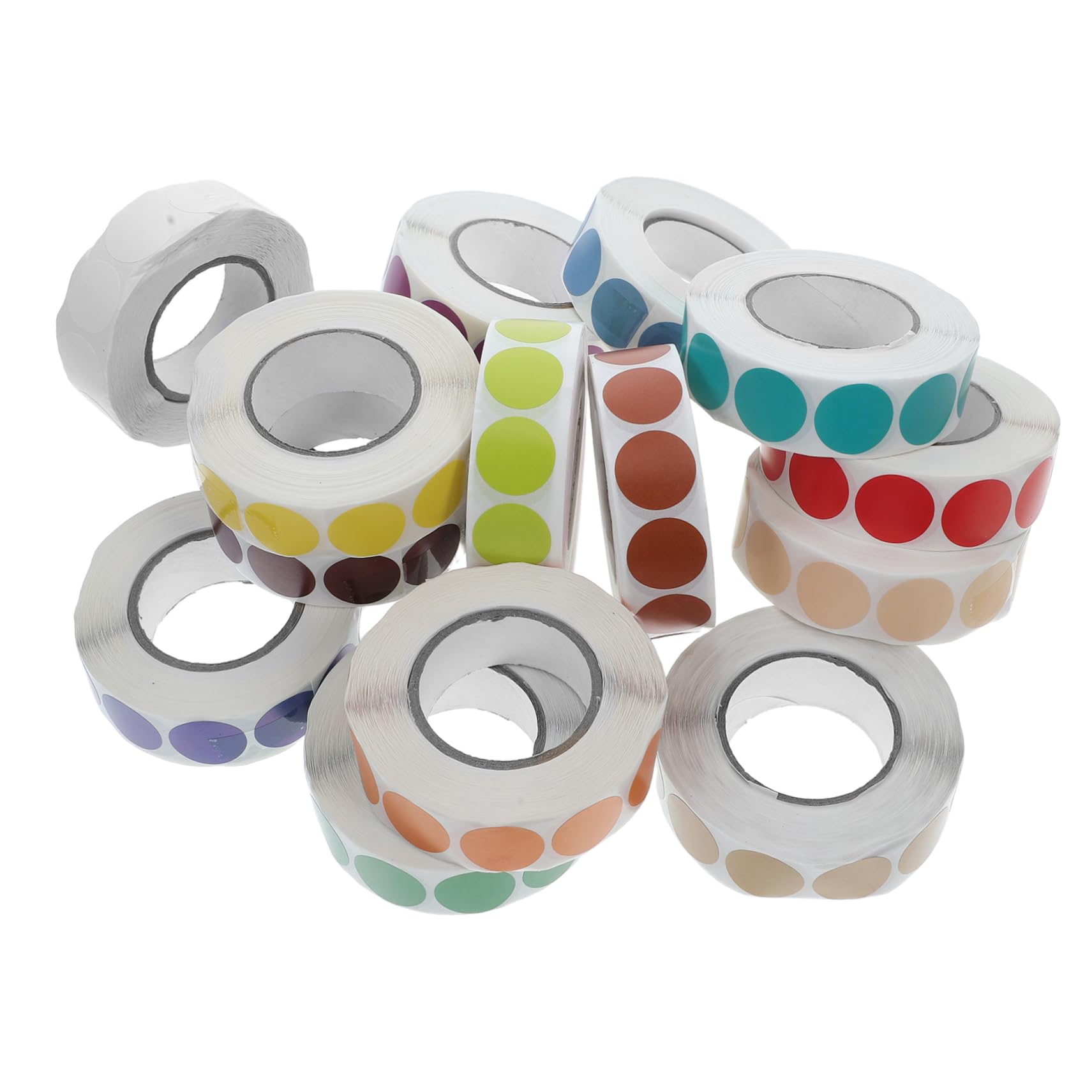 15pièces Étiquettes Autocollantes Rondes Colorées De Gommettes Adhésives Pour Codage Et Étiquetage Idéales Pour Écoles Restaurants Et Projets