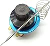 Rotary Encoder Rotary Temperature Controller AC220V 16A Dial Thermostat Temperature Control Switch for Electric Oven 50-300 Degrees Celsius, Black
