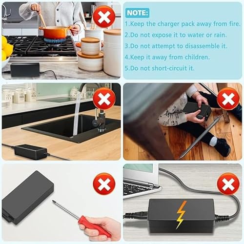 K89urty 19V AC/DC Adapter Replacement for ADP-40KD BB ADP-40KDBB ADP40KD BB Laptop Notebook PC 19 V 2.1 A 19VDC 2.1A 40W LPS Power Supply Cord Cable Battery Charger (Note: NOT Fit Acer Laptop) - Image 4