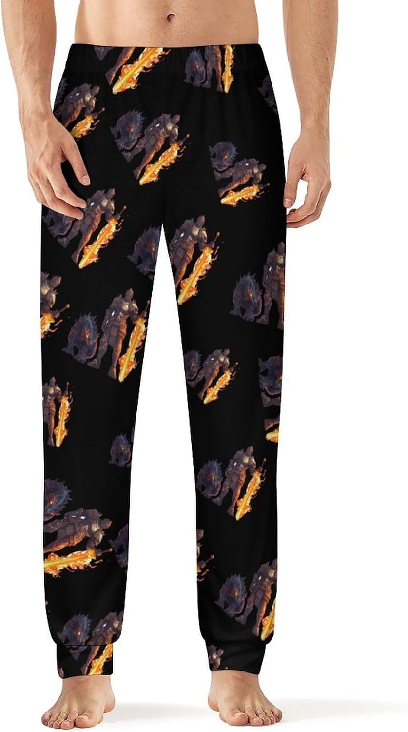 Handsome Knightes Dragon Men's Pajama Pants Soft Nightwear Breathable Sleep Pajama Pants Pjs Bottoms