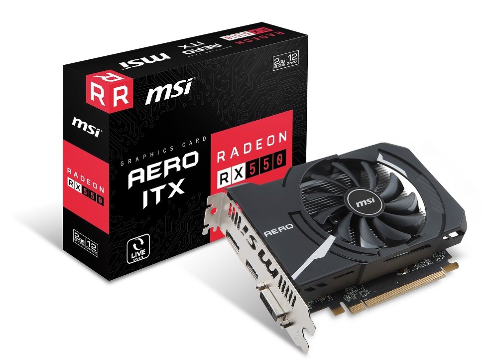 Amazon | MSI Radeon RX 550 AERO ITX 2G OC グラフィックスボード