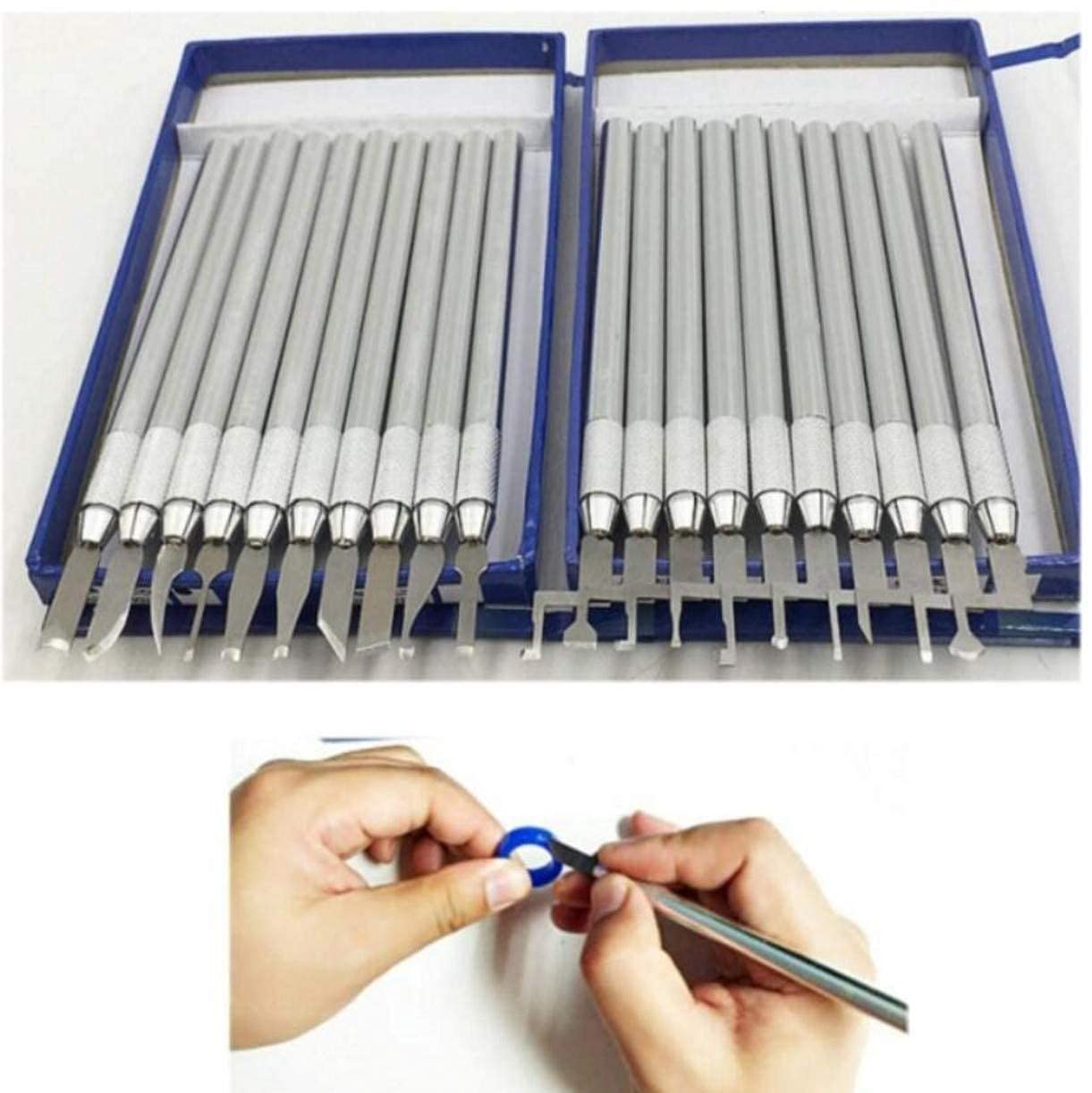 ZHONGJIUYUAN 20 PZ Set Carver di Cera Intaglio strumento di Ceramica Argilla Scolpitura Tool Set Acciaio Modellazione Mano Strumento
