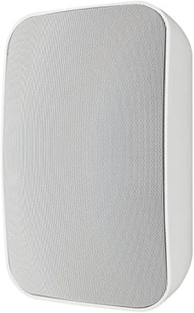 Sonance 93156 Large Mariner 86 Outdoor Speaker (Pair), White, 1" (25mm) Powder-Coated Aluminum Dome Tweeter, 8" (203mm) Kevlar/Nomex Laminated Cone with a Santoprene Surround Woofer