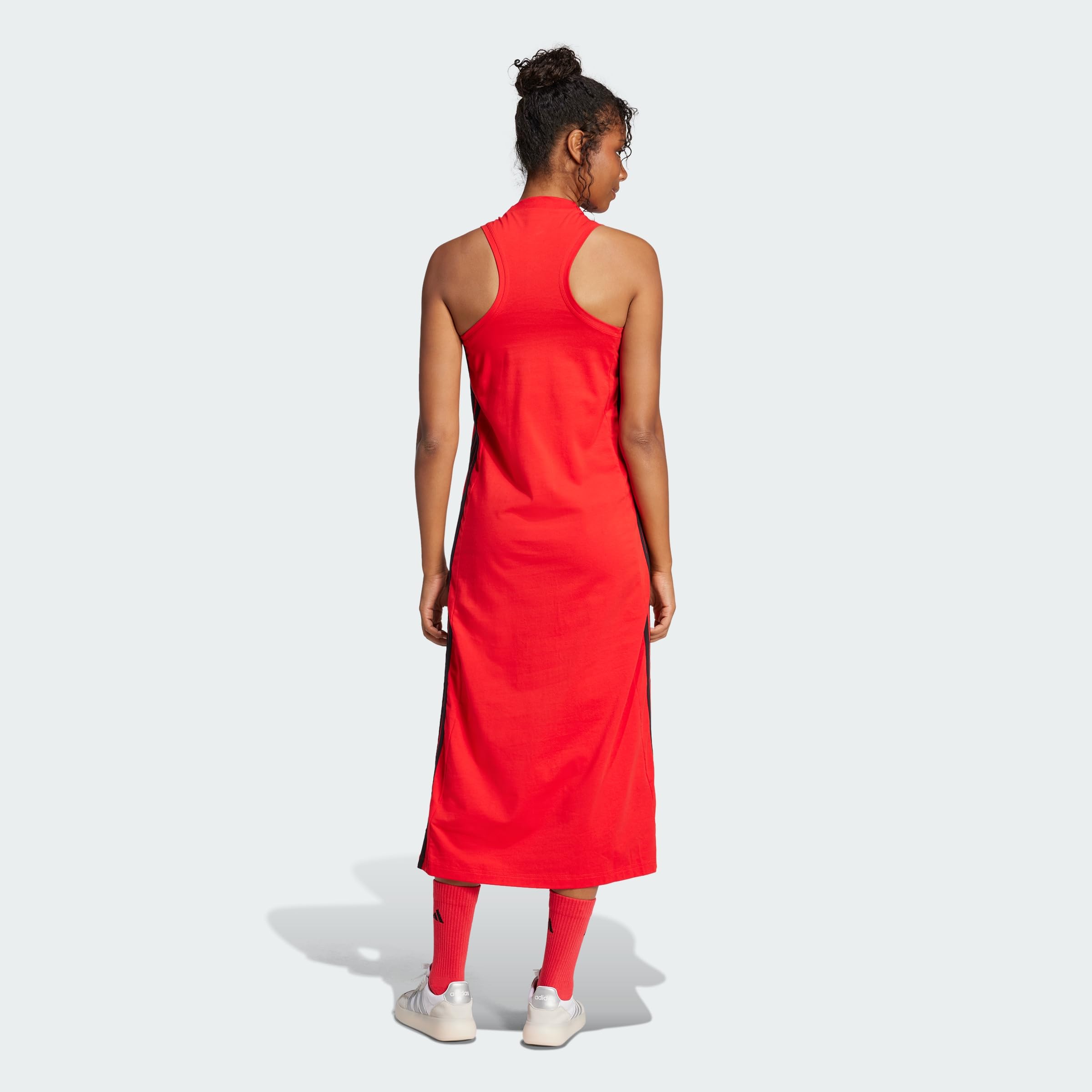 adidas Women's Essentials 3-Streifen Long Racerback Kleid