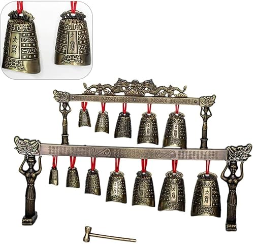 LIANXIAO - Chimes de liga de zinco sino chinês estilo retrô bronze sino chinês clássico percussão in