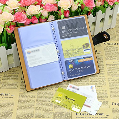 LOYMR 300 Cards PU Leather Business Name Card Books Office Business Card Holder Credit Cards Organizer Black - Thumbnail 4