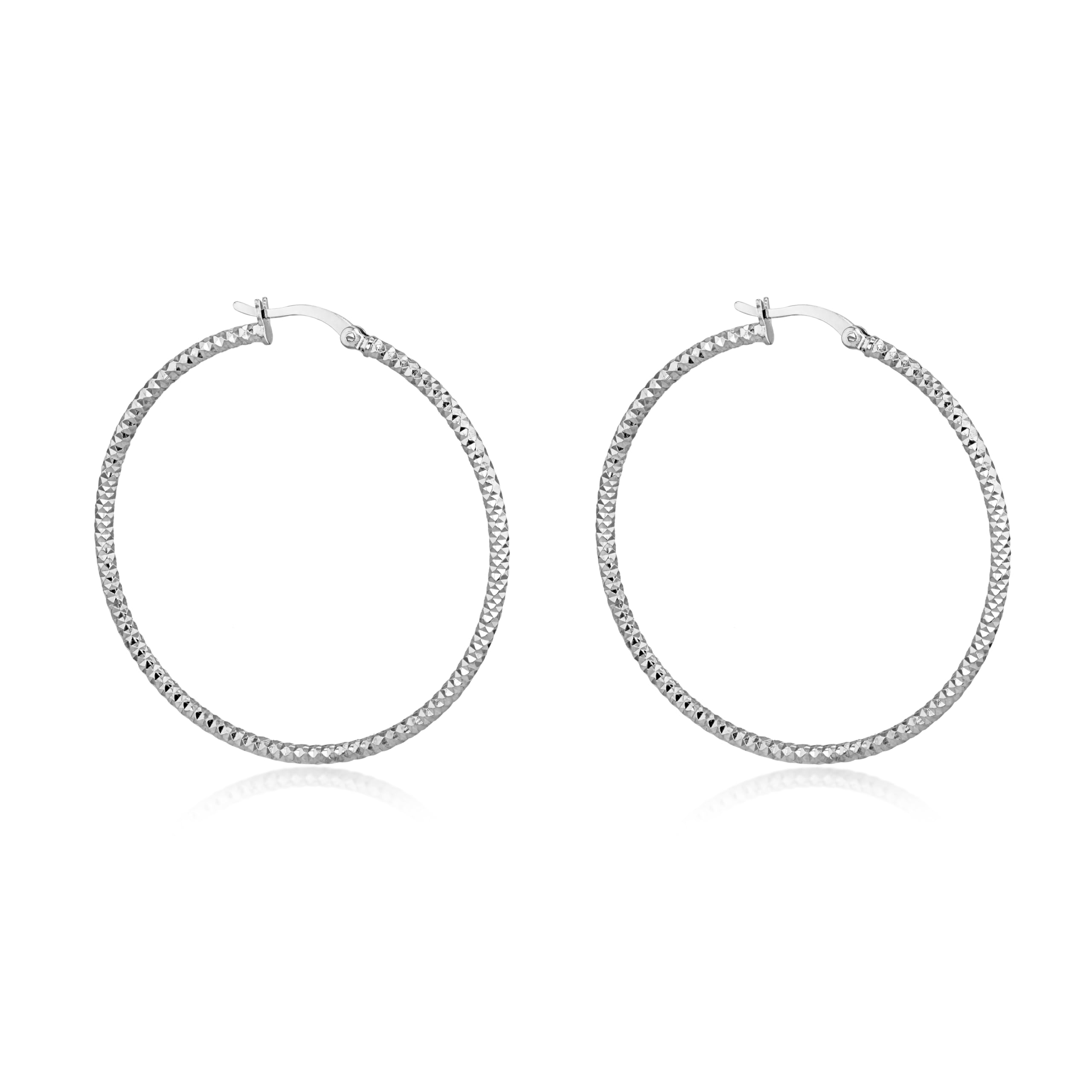 Amazon Essentials Sterling Silver Hoop Creole Earrings