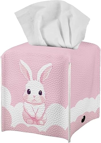 Miniatura 2 de OZELANSAY Funda para caja de pañuelos de Pascua, lindo soporte de papel higiénico para baño, organizador de servilletas, dispensador de cubo de