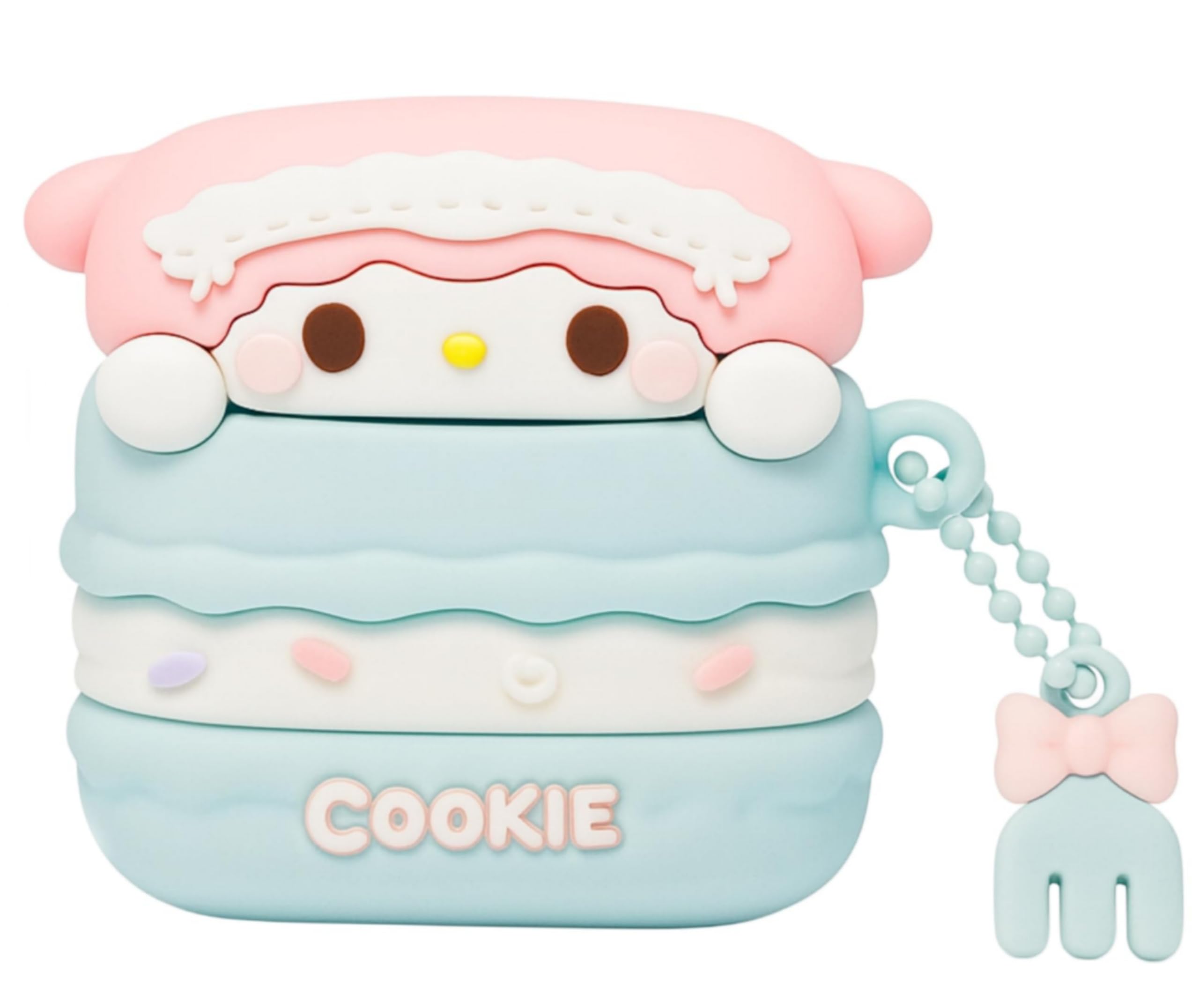 Emoh Roced Case for AirPodS 4 (2024) with Keychain (ANC), Cute Cartoon Shockproof Protective Cover Compatible with Apple AirPods 4th Generation 2024 for Women and Boys (Cookie)-image-22