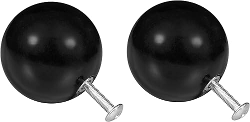 Rockcloud 2 pomos redondos de piedra de cristal con tornillos para cajones para armario, armario, aparador, decoración del hogar, obsidiana