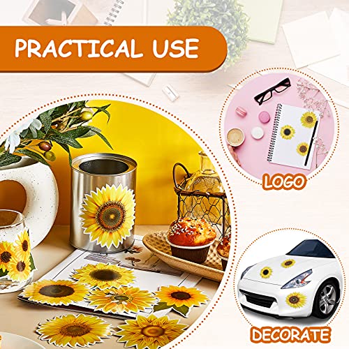 Calcomanías de girasol para coche y ventanas pack de 8 piezas de vinilo adhesivo impermeable 6