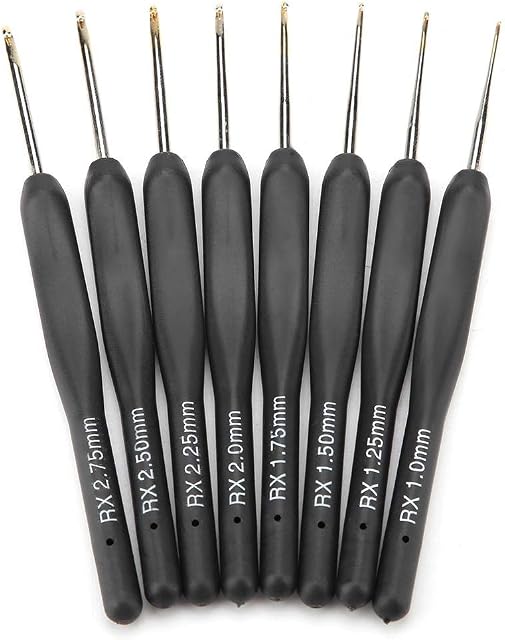8pcs Crochet Hooks Set Soft Handle Aluminum Hook Knitting Weave DIY Craft Needle Small Size 2.5 Lighted Crochet Hooks