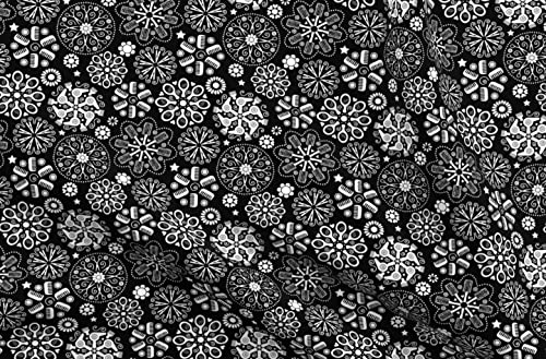 Spoonflower Fabric Hairdresser Supplies Circles on Chiffon