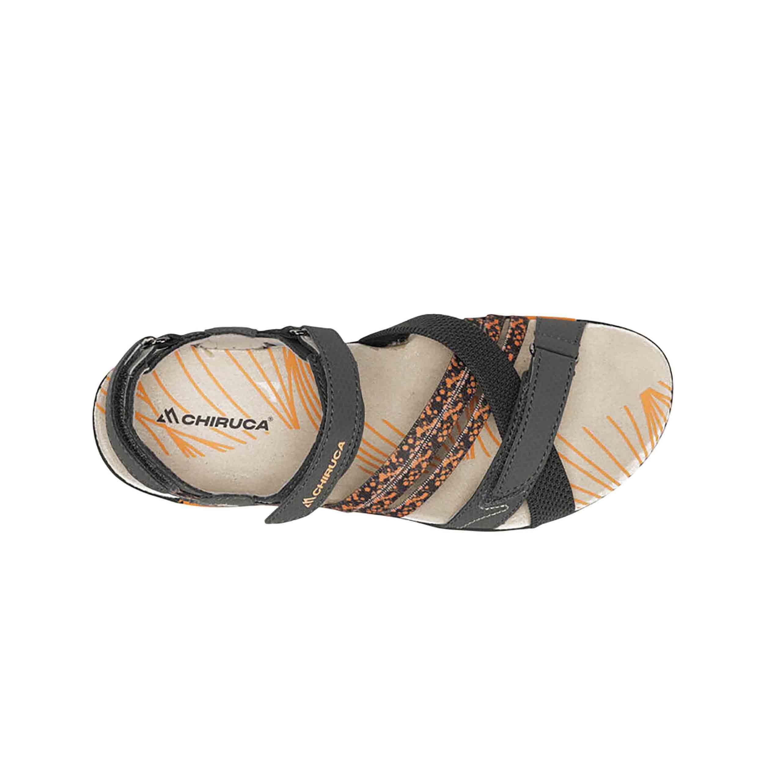 CHIRUCA - Sandalia deportiva, tiras cruzadas estampadas, textil, cierre adhesivo y suela de goma, para: Mujer