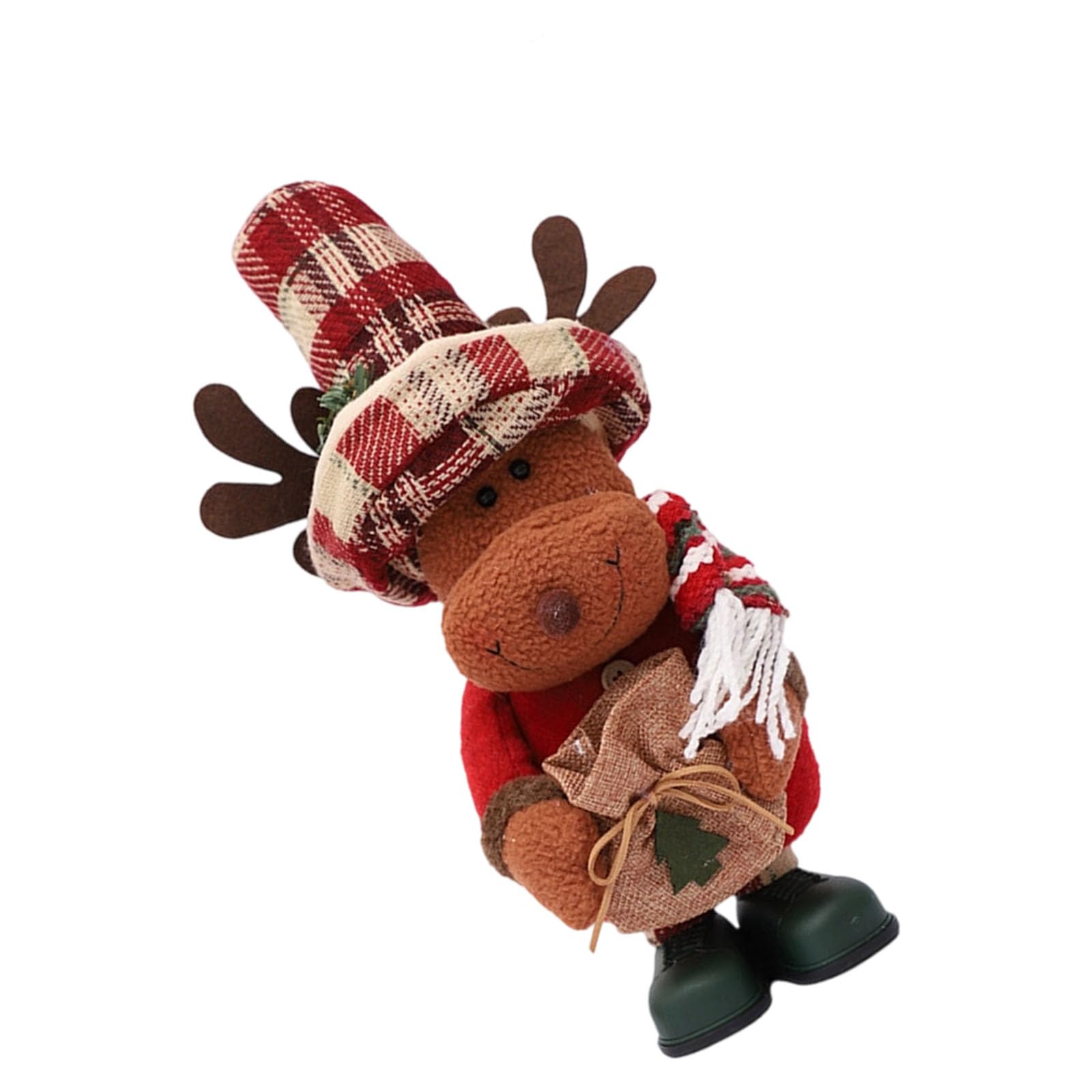 Woedpez Santa Snowman Reindeer Tabletop Ornament Stuffed Toy Christmas Decorations for Desktop Mantels Bookshelf Kid Room Holiday Party Decorations Plush Animals