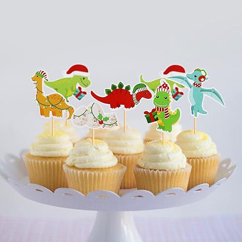 Miniatura 9 de Keaziu 24 piezas de pan de jengibre para cupcakes de Navidad, pan de jengibre, revelación de género, árbol temático de Navidad, regalo de cupcakes,