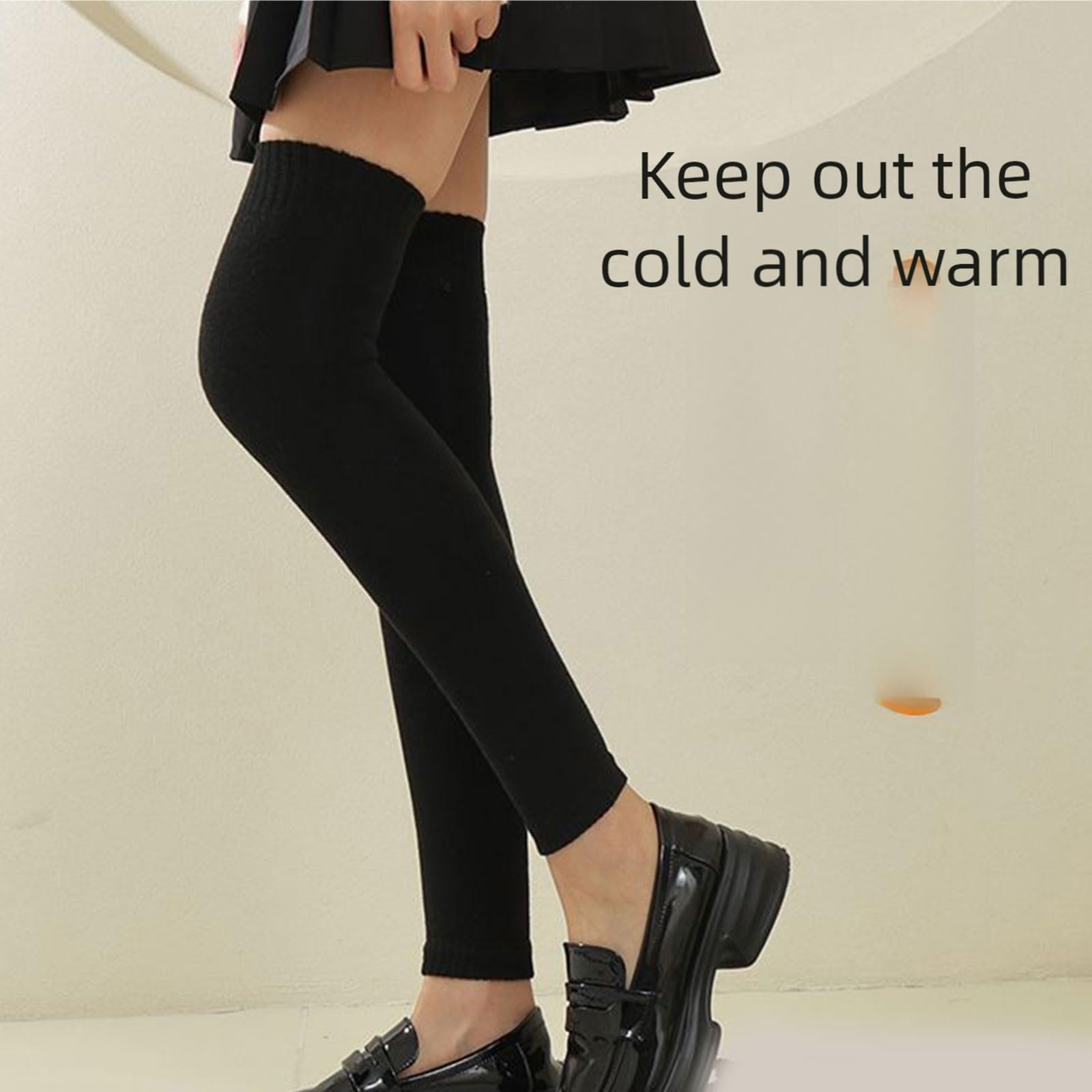 Jambières thermiques d'hiver élastiques confortables et extensibles au-dessus du genou pour femme par temps froid, activités intérieures et extérieures, jambières thermiques d'hiver