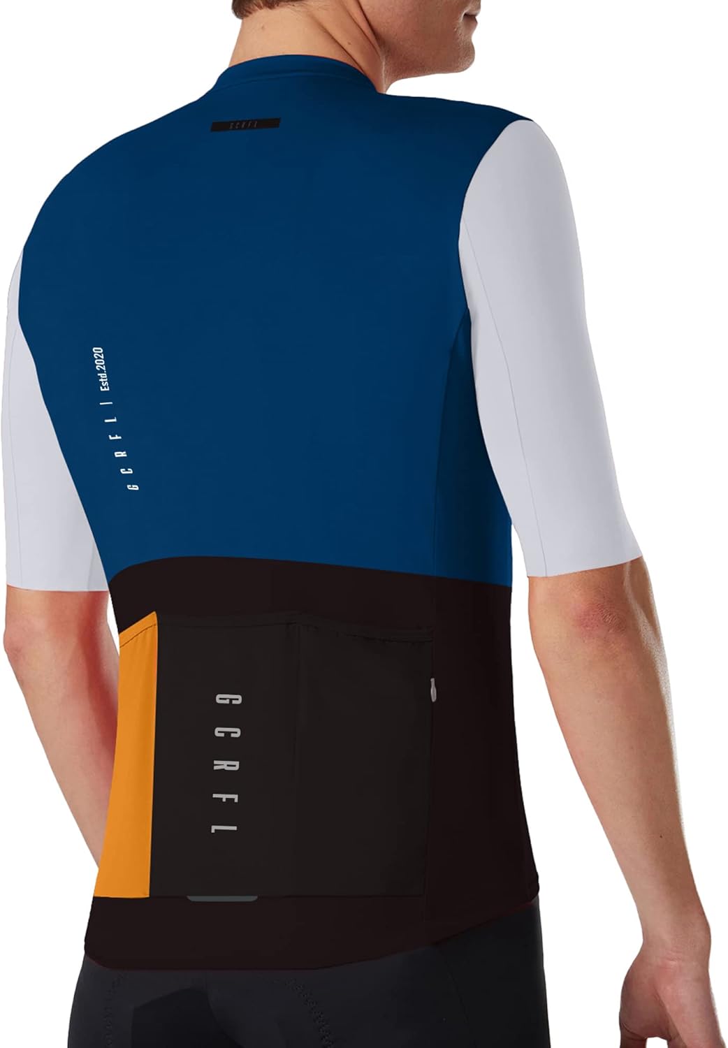 GCRFL Cycling Jersey Men Shorts Sleeves Road Bike Jersey Bicycle Tops Shirt, Zipper Pocket UPF 50+ Lightweight PRO Race Fit - Image 3