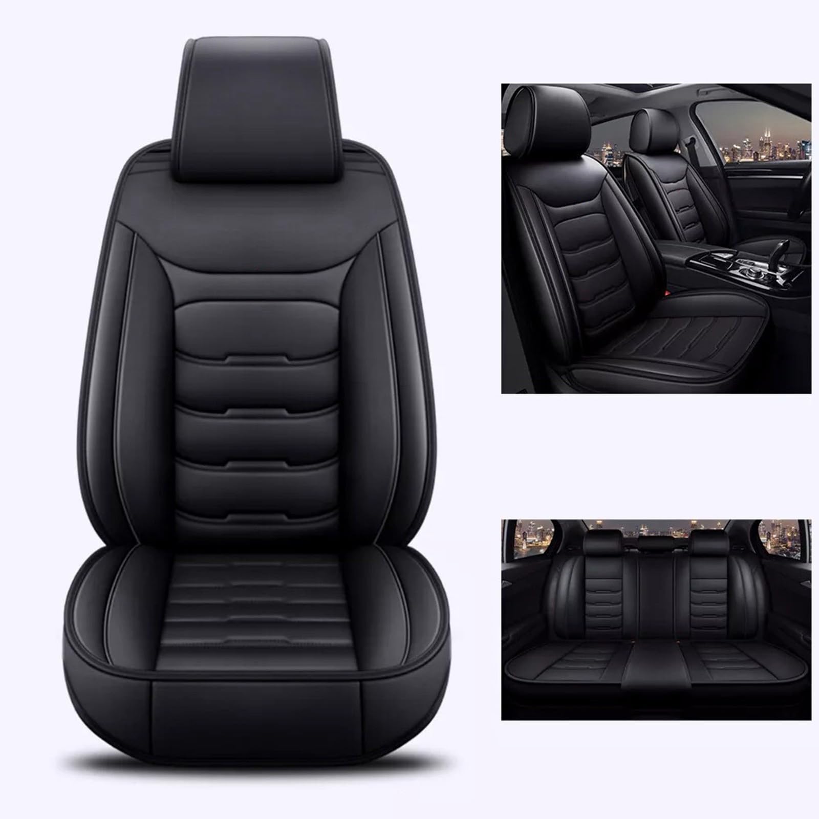 SePkus Coprisedile Auto per 𝗧𝗼yota Corolla E210 Touring Sports,Coprisedile per Auto Coprisedile in Pelle PU Set Completo di Accessori Interni per Auto,Compatibile con Airbag