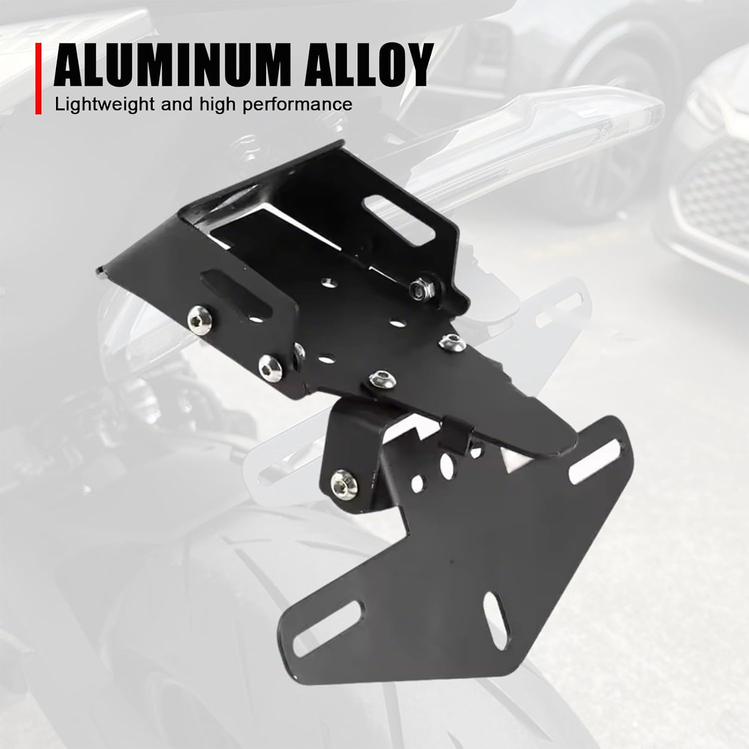 Adjustable Fender Eliminator Tidy Tail License Plate Frame Holder Compatible with CFMOTO 675SS/675NK 2025,Aluminum Alloy,Laser Cutting,Powder Coating,CFMOTO 675SS Accessories