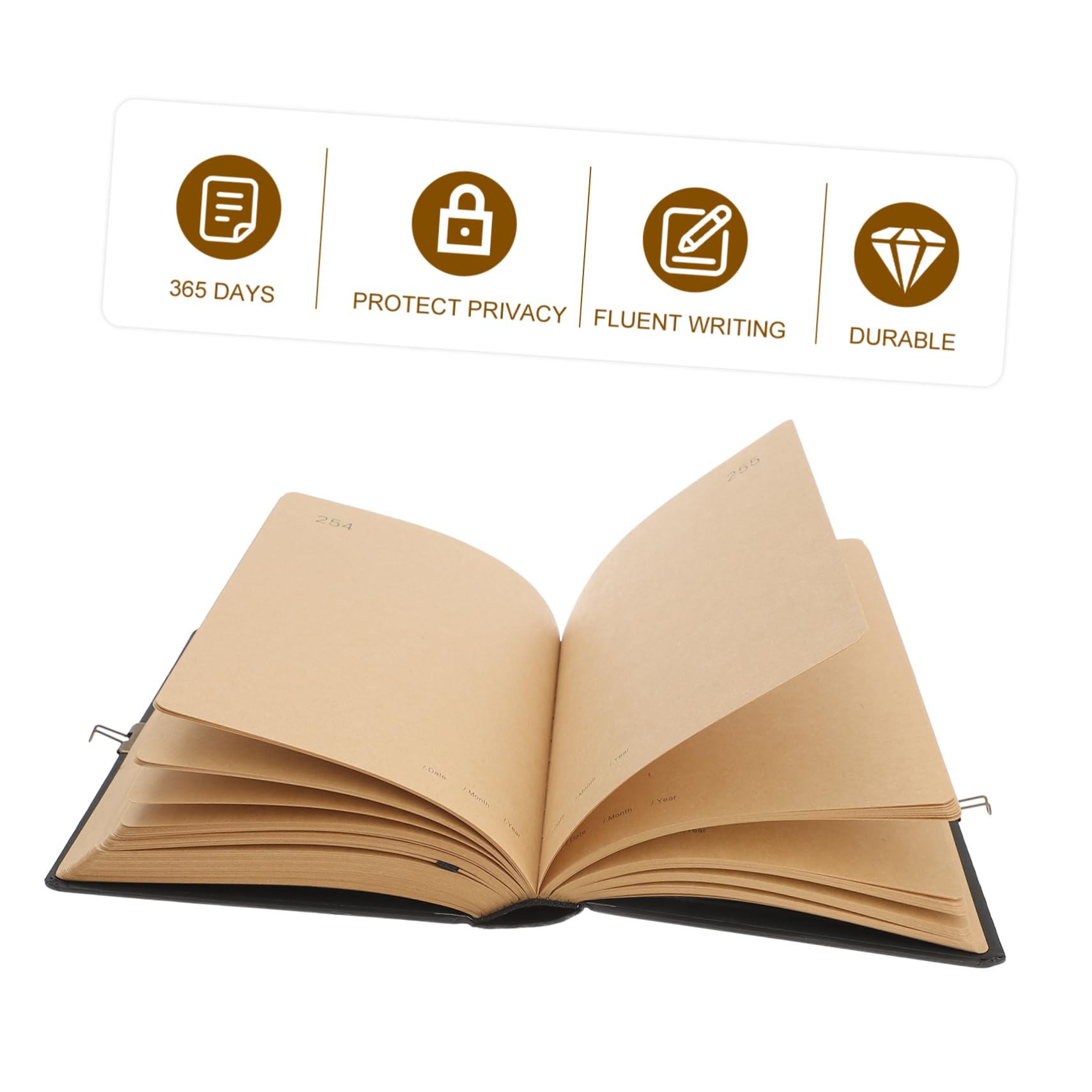 LALAFINA Diario Scolastico con Lucchetto, Quaderno Personale 365 Giorni, Portatile, Carta, per Scuola e Casa, Organizzazione e Scrittura Quotidiana Stili multipli