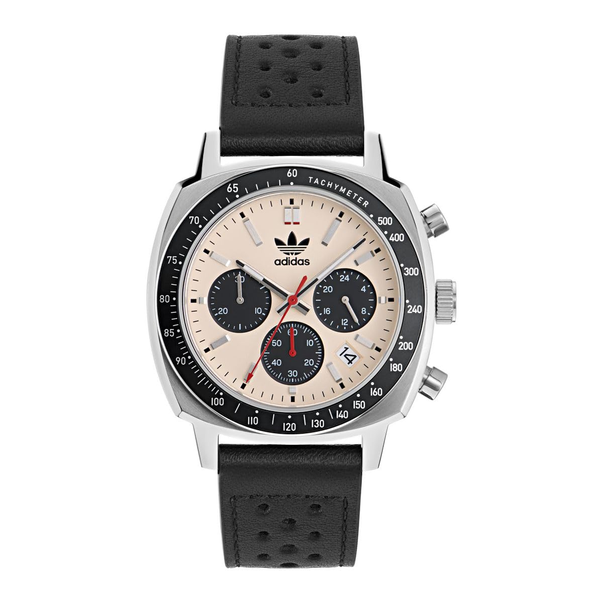 adidas Leather Originals White Dial Unisex Analog Watch - Aofh23578, Band Color-Black (B0CJG376PF) Amazon Price History, Amazon Price Tracker