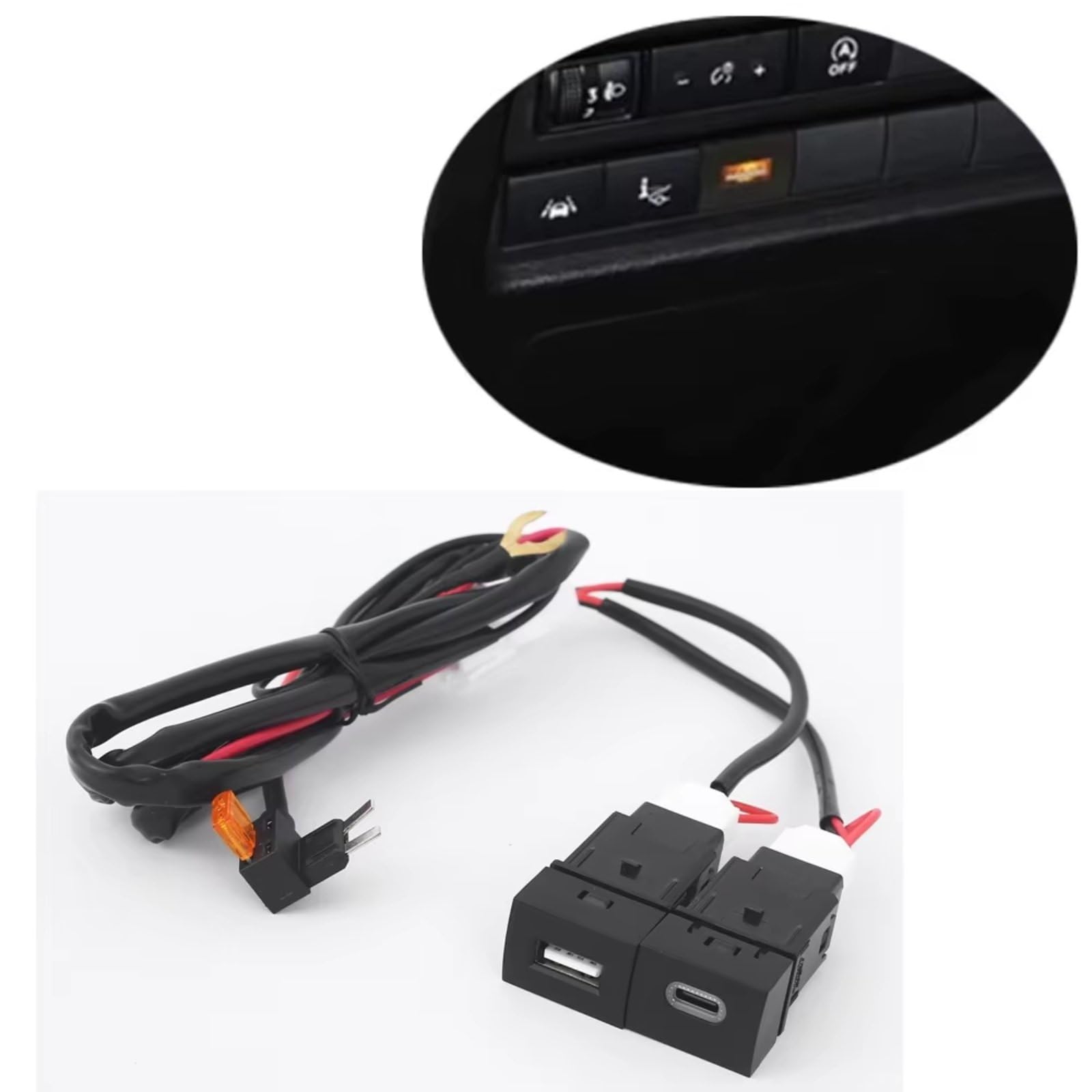 Console Centrale Porta USB Compatibile Con Mitsubishi Per Outlander 2023 Per Auto Veloce Caricabatterie Doppio Presa Ricarica Telefono Per TYPE-C PD Porta USB