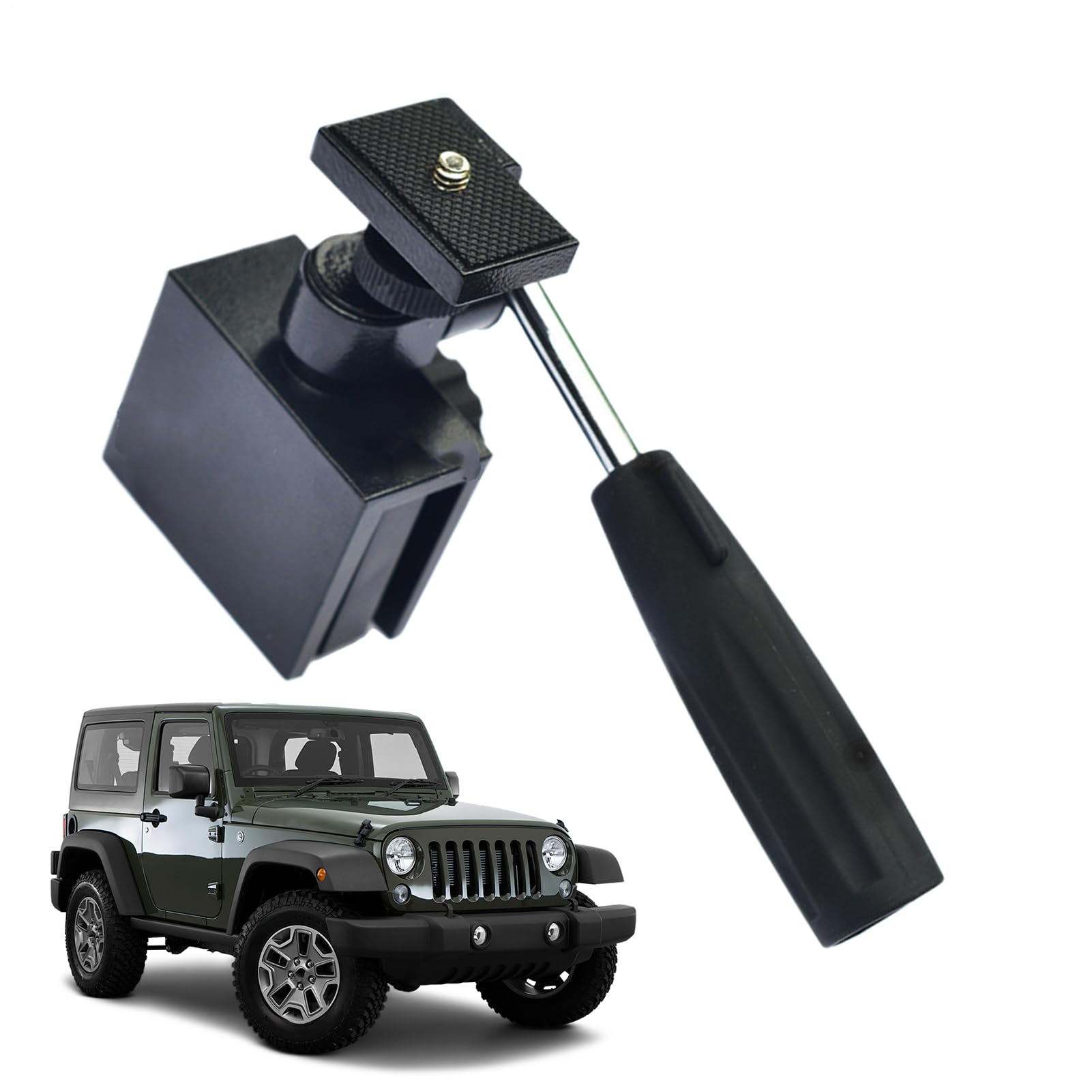 Generico Soporte para ventanas de coche – Clip 'adaptador de metal para spotting de ámbitos y cámaras | Conexión de cable de 1/4 "ajustable para ventana del vehículo, estable para telescopio, binocul