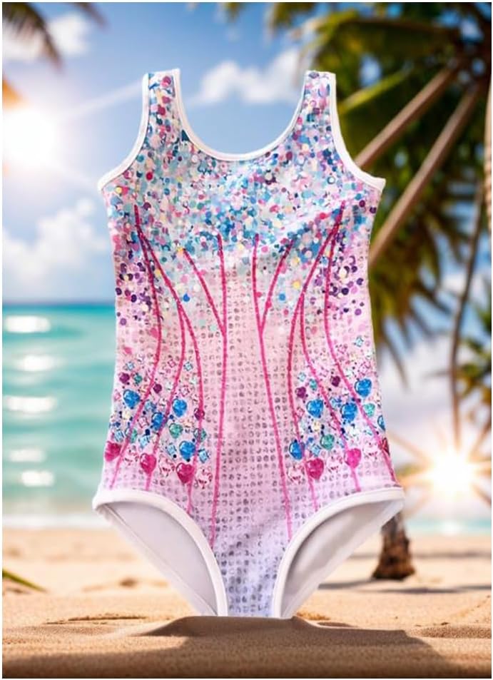 コンサート衣装 小さな女の子のファン向け スパークル ボディスーツ レオタード ツーリング ミュージカル パーティー シンガーコスチ