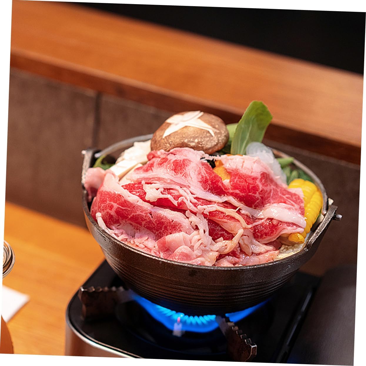 PRETYZOOM Cast Iron Dutch Oven Large Pot for Cooking Outdoor Hotpot Cauldron Pot Camping Pans Soup Cauldron Cast Iron Black