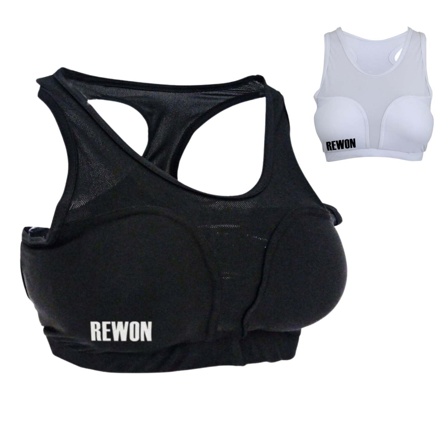 REWON Chest Protection Martial Arts Women's Soft Cups for Kickboxing Karate Taekwondo Kwon Boxing Muay Thai MMA - Women's Sports Bra for Protection