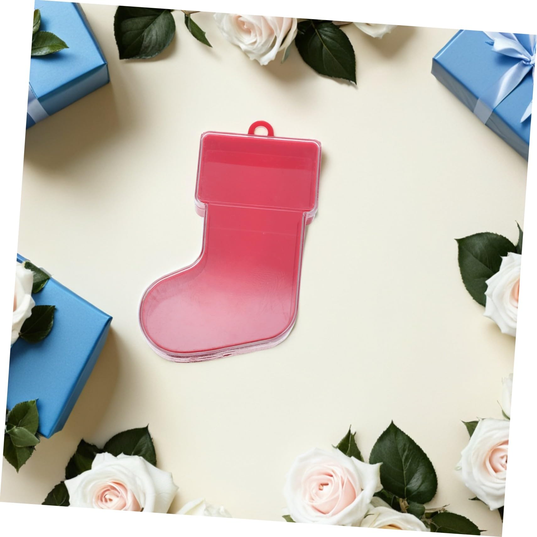 OFFSCH 10 Piezas Cajas Navideñas Decorativas con Tapa Forma de Calcetín Cajas para Portátiles y Resistentes para Adornos de Fiesta y Dulces Reuniones Festivas
