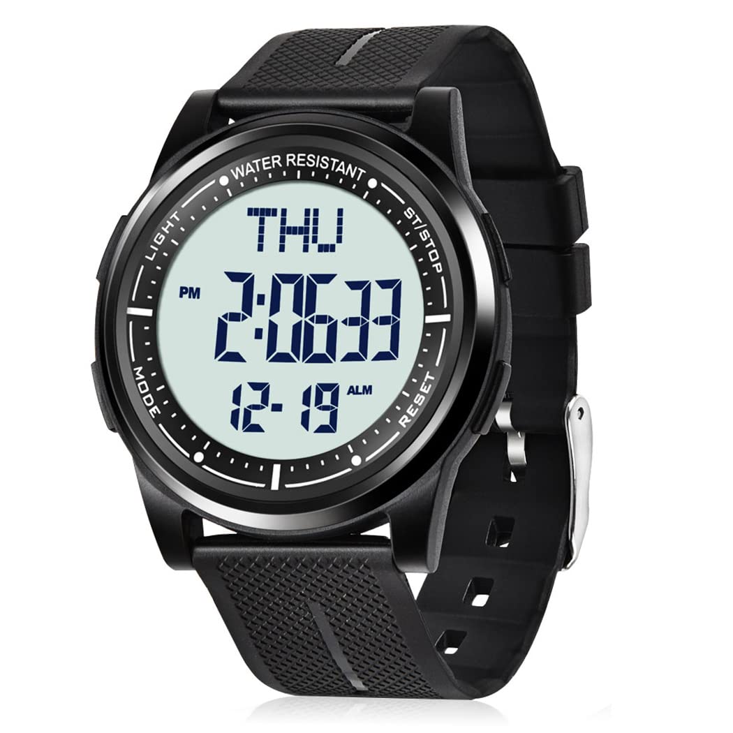 WIFORT Orologio Digitale da Polso, Orologio Sportivo Uomo Donna Impermeabile 5ATM Con Retroilluminazione a LED, Cronometro, Sveglia e Timer, Ultra-sottile Watches Unisex