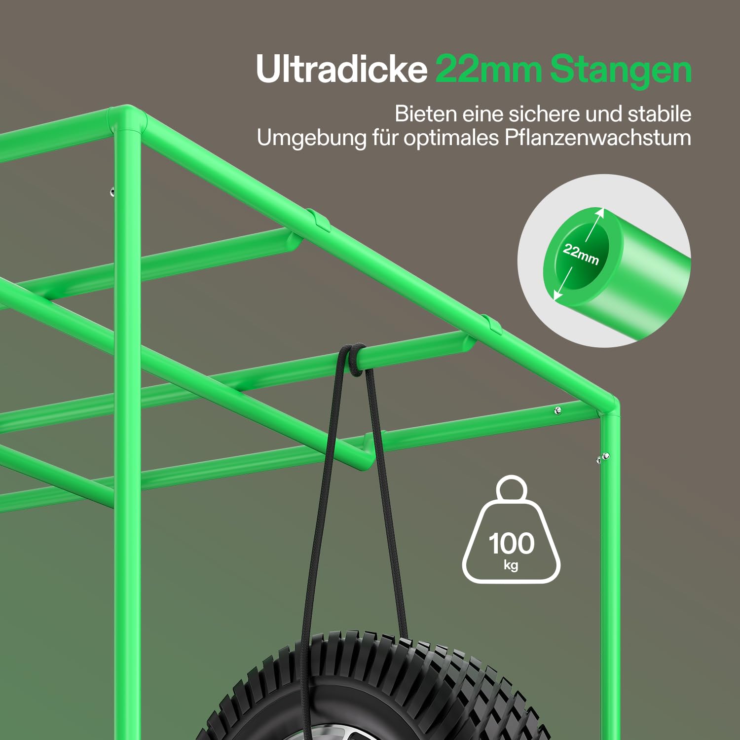 VIVOSUN PRO Growzelt 120x120x200cm Grow Tent mit Dicken 22mm Stangen 2000D Oxford-Gewebe hochreflektierendes Mylar Indoor Hydroponik Zuchtzelt Pflanzenzelt Gewächshaus passend für AeroLight A200SE×2