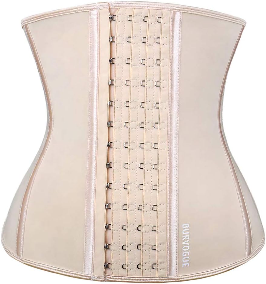 Women's Waist Trainer 9-25 Steel Boned Latex Workout Corset