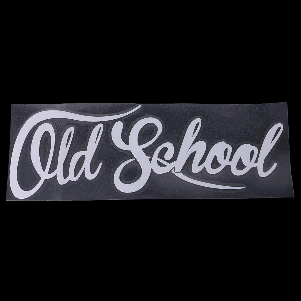 YROHGKPN Automotive Decals OLD SCHOOL English Letter Car Decal Decorative