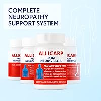 Vista 3 de Allicarp Para Neuropatia, Tratamiento de Neuropatía con Ácido Alfa Lipoico (ALA), Metilsulfonilmetano (MSM), Vitaminas Complejo B6 B12 C D3 E
