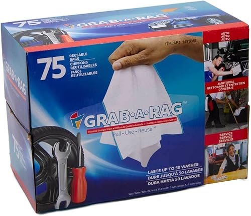 Miniatura 2 de Trapos de limpieza multiusos, 75 trapos blancos superabsorbentes sin bordes, lavables, trapos multiusos