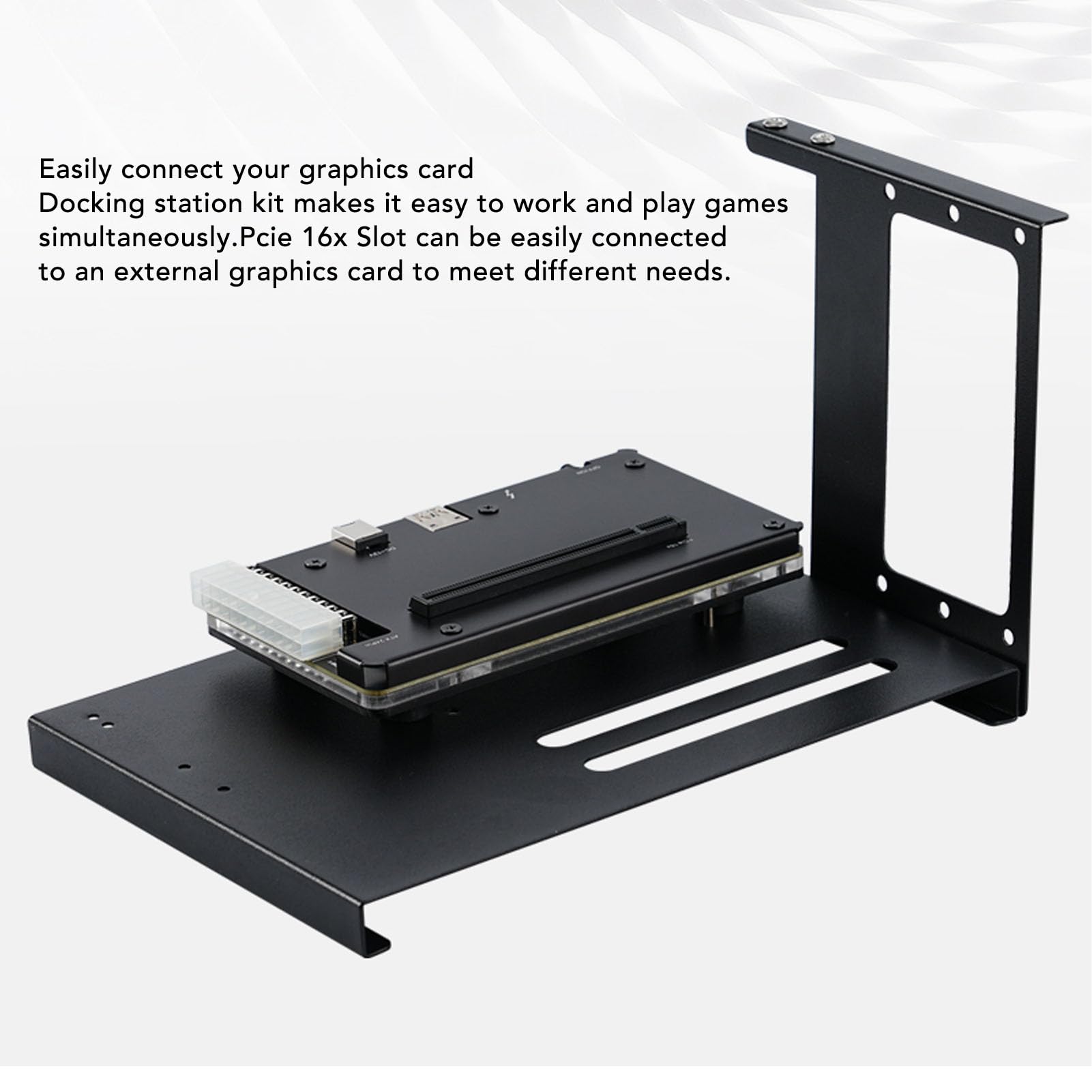 Zunate Obudowa GPU z Uchwytem SFX, Złącze USB 4.0 ATX 24-stykowe, Gniazdo PCIE 16X, Stacja Dokująca do Karty Graficznej Pasująca do Thunderbolt 3 4 Mini Zewnętrzna Stacja Dokująca EGPU