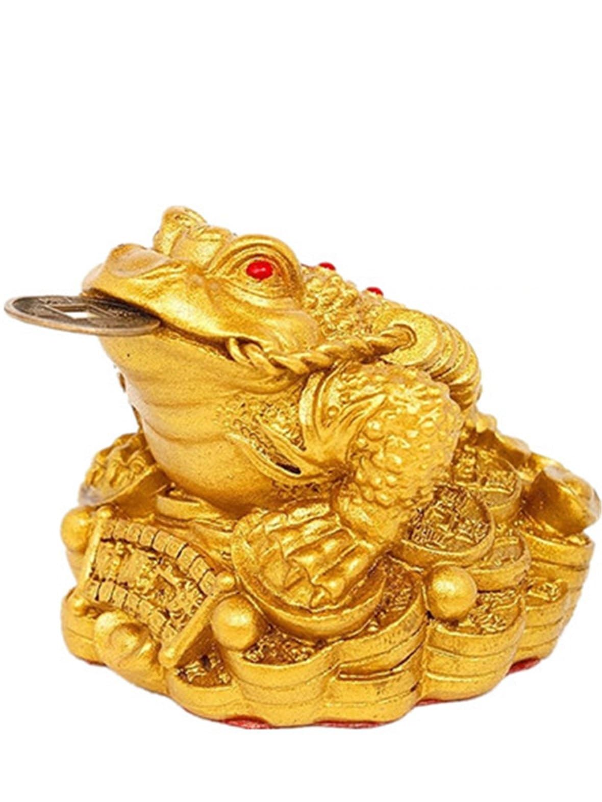 Amazon.co.jp: xiulin 風水 樹脂製 ミニ銭蛙 かえる三本脚の蛙 風水