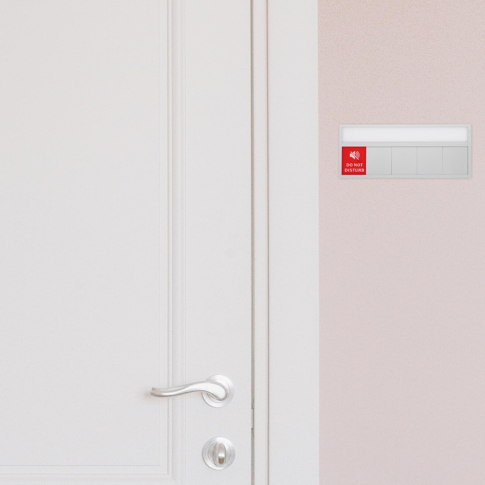 Privacy Slider Sign for Office Door Do Not Disturb Please Knock In Meeting Office Working Remotely Easy Mount Acrylic Door Indicator for Conference Rooms