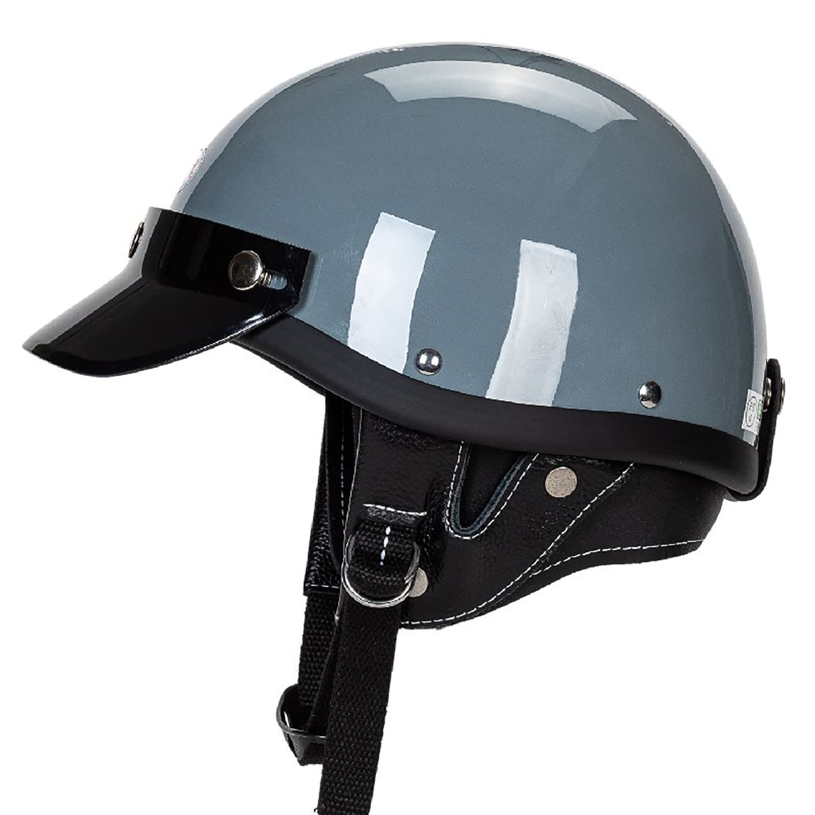 Casque de moto rétro JATIBOSH demi-casque léger pour scooter et motocross