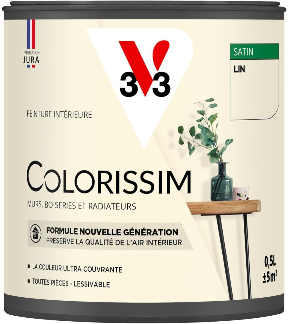 V33 Peinture multi-supports Colorissim® Lin satin 0,5L