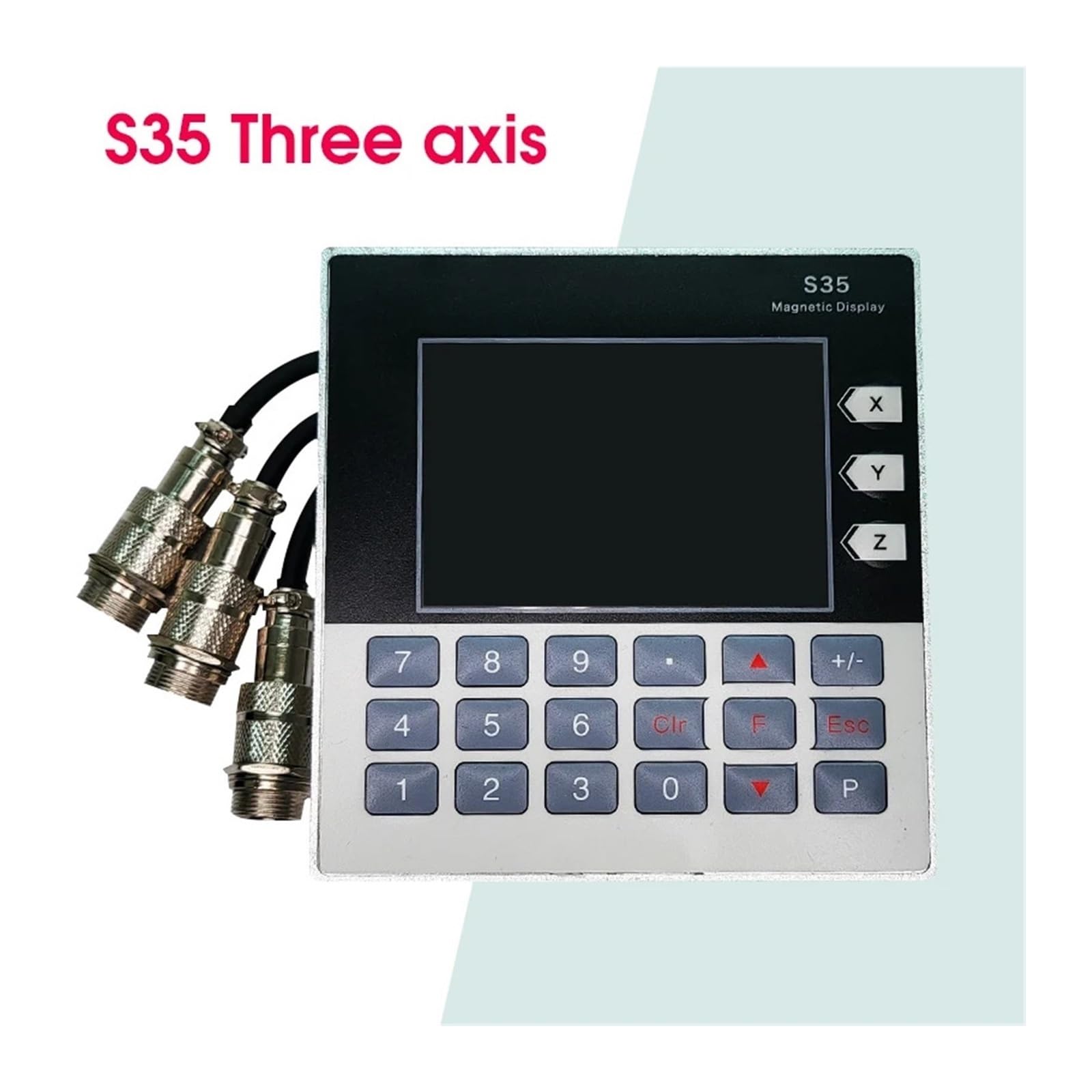 Wysokiej precyzji S35/3 osiowy cyfrowy ozyt DRO 5,7-calowy magnetyczny enkoder czujnika do obróbki drewna i kamienia do tokarki(3 Axis DRO Set-4M)
