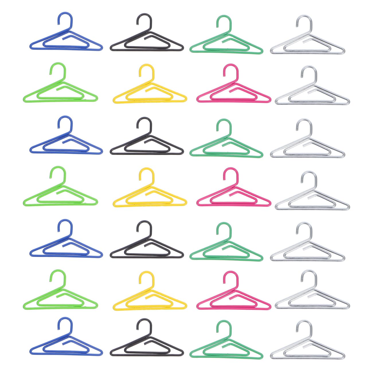 jojofuny 100pcs Metal Hanger Shape Paper Clips Set for File Document Organizing, Creative Mini Binder Clips for Office and School Supplies, Cute