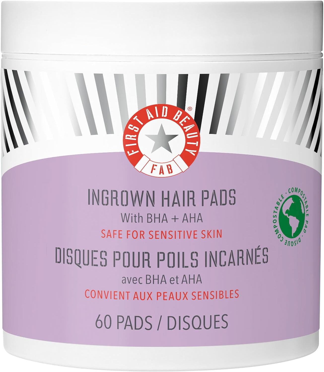 First Aid Beauty Ingrown Hair Pads with BHA & AHA Daily Treatment
