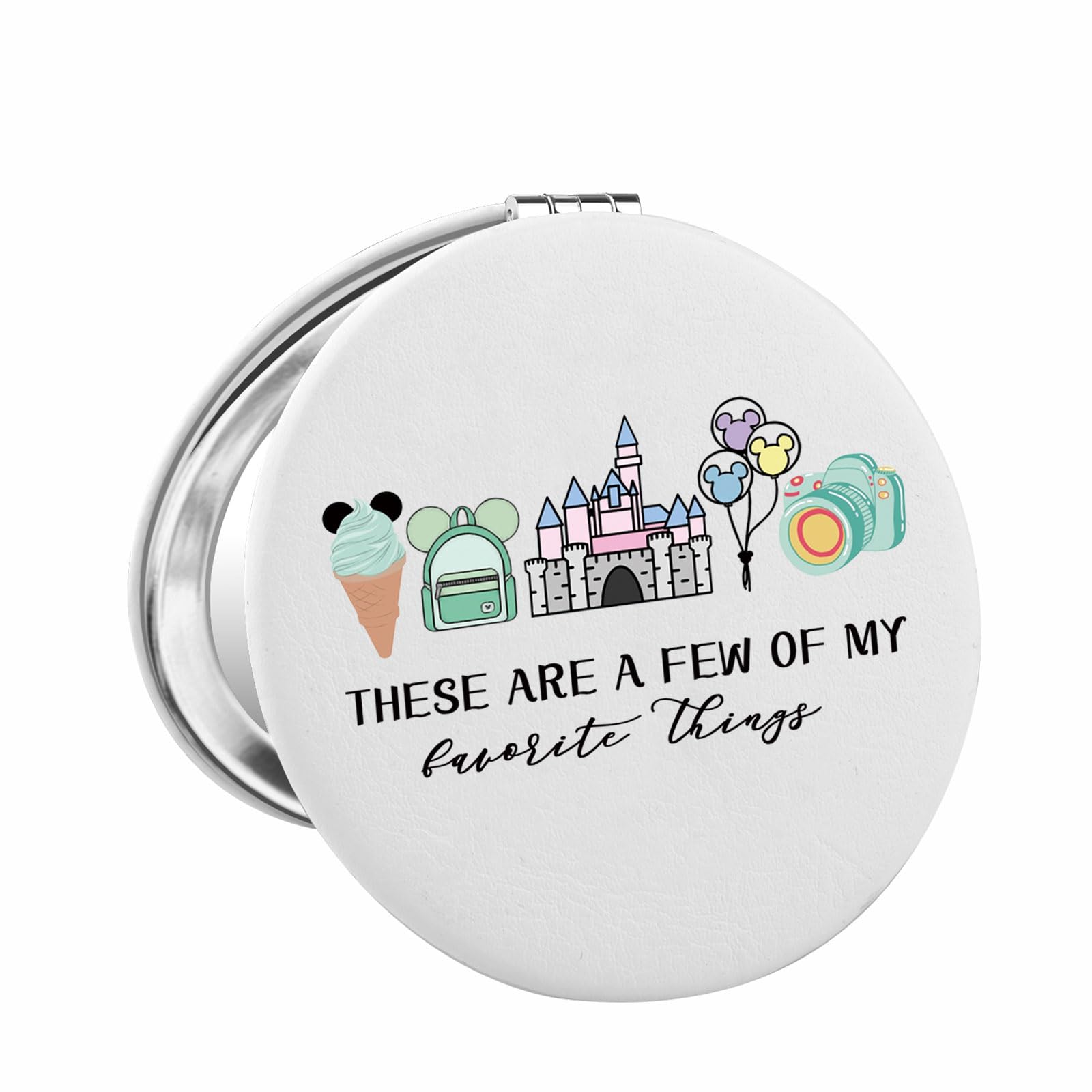 Miroir de poche pour crème glacée compact contre le maquillage raté