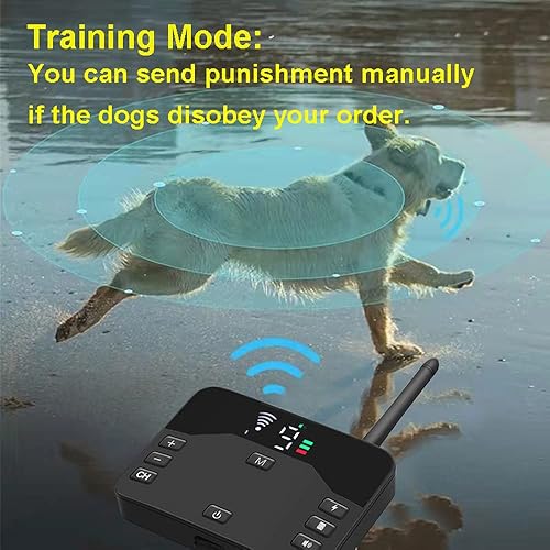 Miniatura 4 de HEXIEDEN Valla inalámbrica para perros, sistema de contención eléctrica para mascotas al aire libre, collar de entrenamiento impermeable con